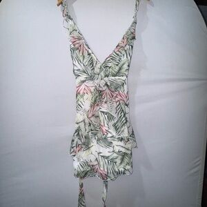 Revamped Leaf Print Sleeveless Dress